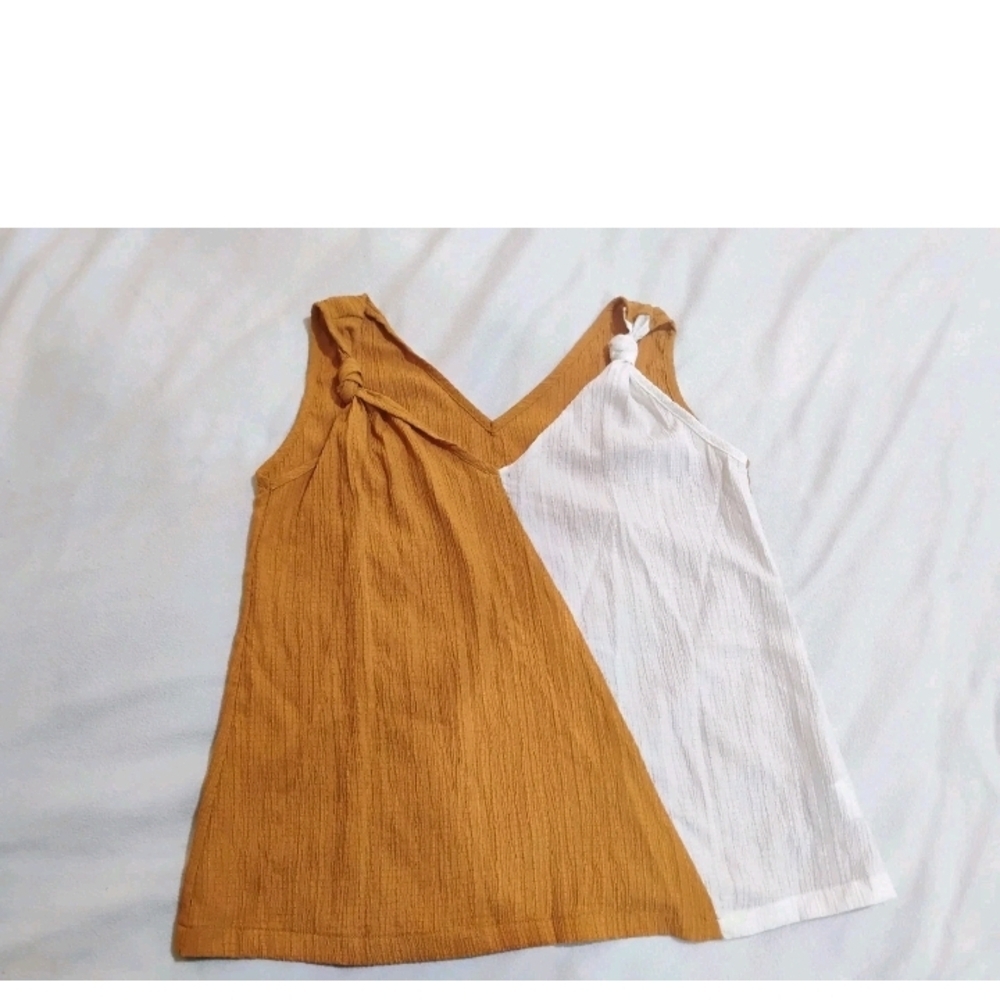 Stylish Women's Brown and White Tank Top